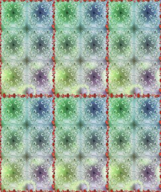 Düz Çiçek Elementleri Tasarımı. Renkli Bahar Temalı Kusursuz Arkaplan. Tarafsız ve gri renklerde çiçekler. Raster illüstrasyonunda kusursuz çiçek deseni.