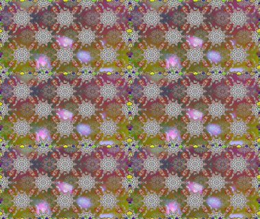 Gri çiçekli kusursuz desen, suluboya çiçek deseni, sevimli çiçek, duvar kağıdı, kart veya kumaş için fayanslı. Raster - stok.