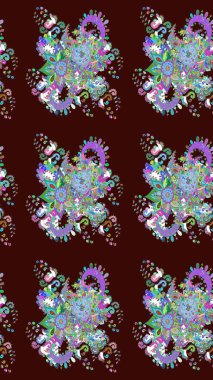 Raster illüstrasyonu. Organik motif arka planı. Ultraviyole kumaş deseni. Çizim deseni.