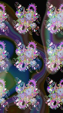 Mavi renkte güzel çiçekli eskiz deseni, suluboya çiçek deseni, duvar kağıdı, kart ya da kumaş için fayanslı. Raster..