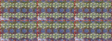 Raster illüstrasyonu. Çiçek buketleriyle klasik tarzda kusursuz desenler. Gri ve nötr renklerde.