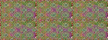 Raster geleneksel çiçek buketi yeşil ve nötr renklerde tekstil tasarımı için. Çiçeksiz desenli nakış işlemeli gelincikler ve vadi zambaklarıyla.