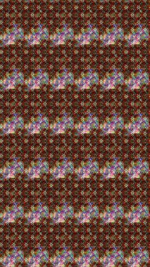 Kahverengi renkte kahverengi papatya deseni. Raster illüstrasyonu. Kahverengi renklerde.