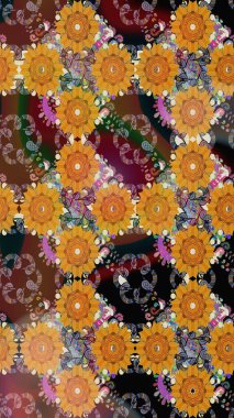 Gömlek, arka plan modelini çiz. Tropik çiçekler. Kahverengi renkte çiçekler.