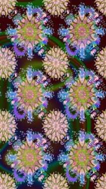 Küçük bir çiçekte eskiz deseni. Hoş bir çiçek geçmişi var. Güzel kumaş deseni. Raster illüstrasyonu.