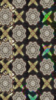 Küçük çiçekteki sevimli çiçek deseni. Raster illüstrasyonu. Çizim.