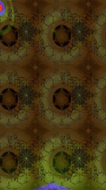 Raster illüstrasyonu. Güzel, parlak, pürüzsüz kumaş, tuval. Kıvırcık, parlak örgü. Eski moda arka plan. Desen, çizim, çiçek sınırı. Çiçeklerin çelengi.