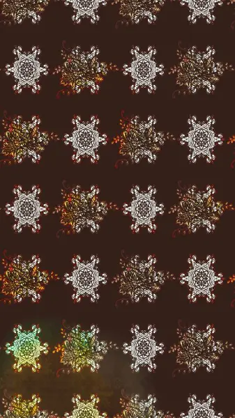 Çizim çiçek deseni duvar kâğıdı olarak kullanılabilir. Kahverengi renkli çiçekler. Raster illüstrasyonu.