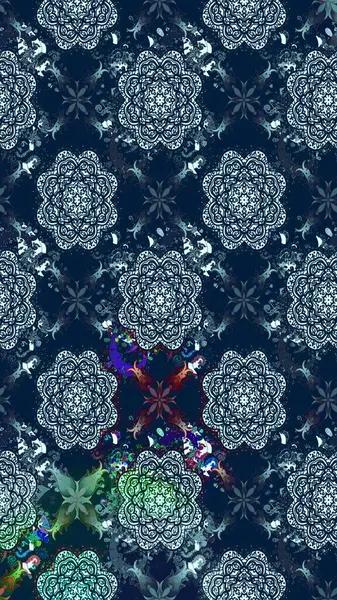 Parlak çiçekli kolaj çiçeği mavisi. Çiçekli zambakların eskiz geçmişi. Çiçek tasarımı için inanılmaz kolaj cennet tarzı..