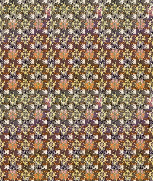 Raster illüstrasyonu. Robot resim. Küçük çiçekte sevimli çiçek deseni var..