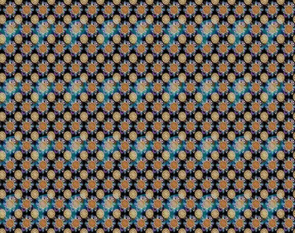 Çiçek duvar kağıdı. Renkli süs kenarı. Hint süsü. Çizim kalıbı. Raster illüstrasyonu. Siyah renklerde.