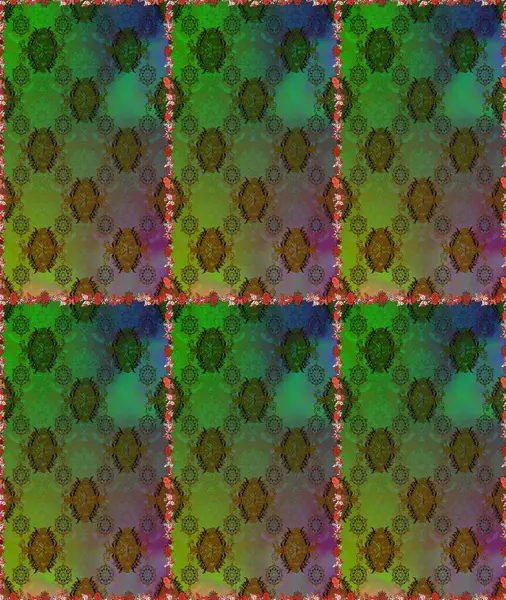 Kusursuz çiçek deseni. Düz Çiçek Elementleri Tasarımı. Renkli Bahar Temalı Kusursuz Arkaplan. Raster illüstrasyonu. Güzel kumaş deseni. Asya tekstil tarzında.