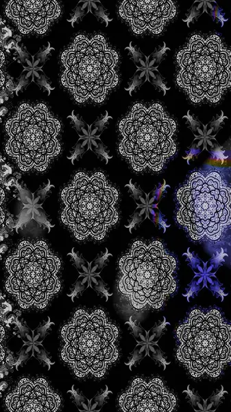 Çiçek desenli raster, siyah çizgi grafik desenli soyut raster arkaplan. Modern stil dokusu.