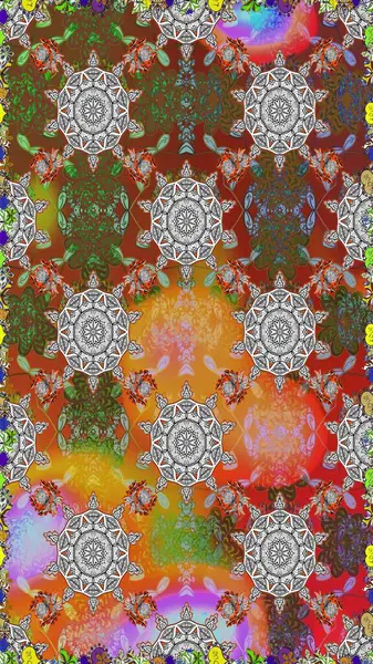 Raster Hip kumaş deseni. Kusursuz Vintage Çiçek Deseni.