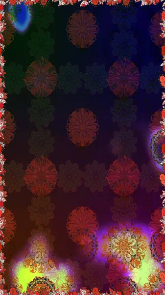 Rasterleştirme Trendy kumaş deseni. Şirin çiçekler. Kesintisiz çizgi deseni.