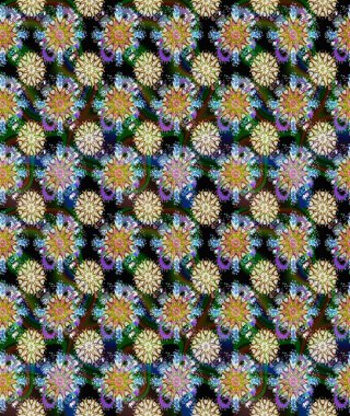 Klasik çiçek desenli. Paketleme, tekstil, duvar kâğıdı için çiçek eskizi. Yumuşak fayans. Raster 'ın taze dokusu. Yumuşak pamuk tasarımı.