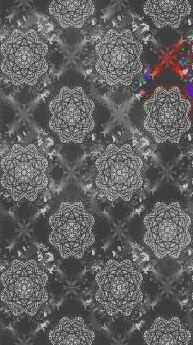 Suluboya çizim kalıbı. Çiçek izi. Suluboya tarzında gri renkte çiçekler.