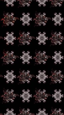 Küçük çiçekli yay deseni çiz. Raster illüstrasyonu. Suluboya tarzında siyah renkler üzerine.