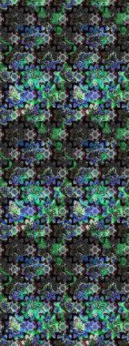 Soyut etnik raster çizim kalıbı. Arkaplan dokusu, duvar kağıdı, çiçek temalı siyah renkler. Kabile sanatı boho baskısı, klasik çiçek arkaplanı.