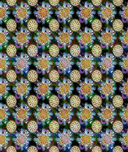 Klasik çiçek desenli. Paketleme, tekstil, duvar kâğıdı için çiçek eskizi. Yumuşak fayans. Raster 'ın taze dokusu. Yumuşak pamuk tasarımı.