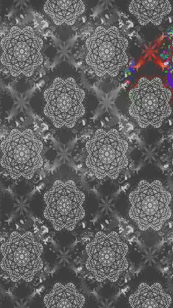 Suluboya çizim kalıbı. Çiçek izi. Suluboya tarzında gri renkte çiçekler.