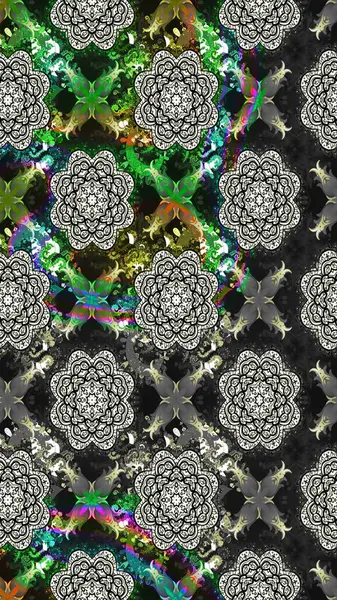 Taslak dekoratif arka plan, çiçek mandala. Çiçek. Raster illüstrasyonu. Gri renklerde.