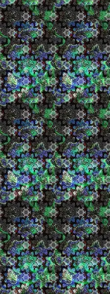 Soyut etnik raster çizim kalıbı. Arkaplan dokusu, duvar kağıdı, çiçek temalı siyah renkler. Kabile sanatı boho baskısı, klasik çiçek arkaplanı.