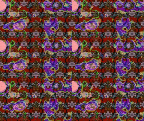 Kırmızı renklerde. Küçük çiçekteki sevimli çiçek deseni. Raster deseni. Raster illüstrasyonu. Soyut çiçek çizim kalıbı arkaplanı.