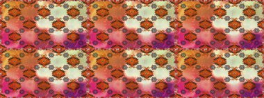 Motley illüstrasyonu. Küçük çiçekte güzel bir desen. Moda baskıları için zarif bir şablon. Küçük renkli çiçekler. Turuncu ve kahverengi çiçekli bahar çiçekleri.