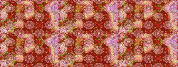 El çizimi Raster çizimi. Duvar kağıdı, web sitesi arka planı, ambalaj kağıdı, davetiye, broşür, afiş veya web sitesi için kusursuz çiçek deseni kullanılabilir. Parlak elementlerin.