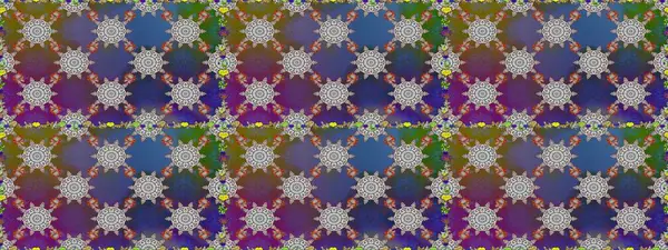 Raster illüstrasyonu. Gri ve mor renklerde. Soyut çiçek desensiz arkaplan. Raster deseni. Küçük çiçekte sevimli çiçek deseni var..