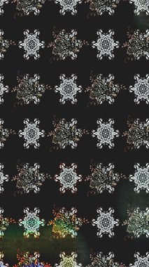 Çiçekli çiçek deseni, suluboya. Gri renkli çiçekler. Renkli bahar temalı eskiz kalıbı. Düz Çiçek Elementleri Tasarım Raster illüstrasyonu.