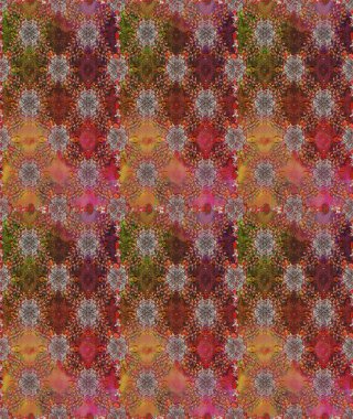 Çiçekli kusursuz retro desen. Kahverengi ve nötr renklerde çiçekler. Renkli Yaz Temalı Kusursuz Arkaplan. Düz Çiçek Elementleri Tasarımı.