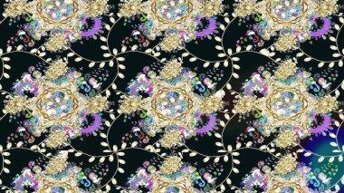 Klasik taslak çizimi. Raster çiçek izi. Çiçeksel gri çizim deseni.