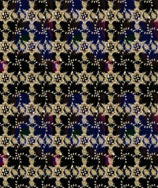 Sketch Colour Spring Theme eskiz kalıbı. Siyah renkli çiçekler. Sevimli çiçek raster deseni. Düz Çiçek Elementleri Tasarımı.