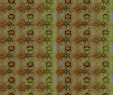 Raster illüstrasyonu. Çizim çiçek deseni duvar kâğıdı olarak kullanılabilir. Kahverengi renkte çiçekler.