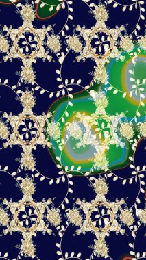 Düz Çiçek Elementleri Tasarımı. Raster illüstrasyonundaki çiçek desenli çizim. Güzel kumaş deseni. Renkli Bahar Teması çizim şablonu.