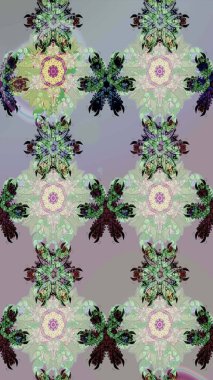 Raster illüstrasyonu. Gri renklerde. Gri renkli gri papatya deseni.