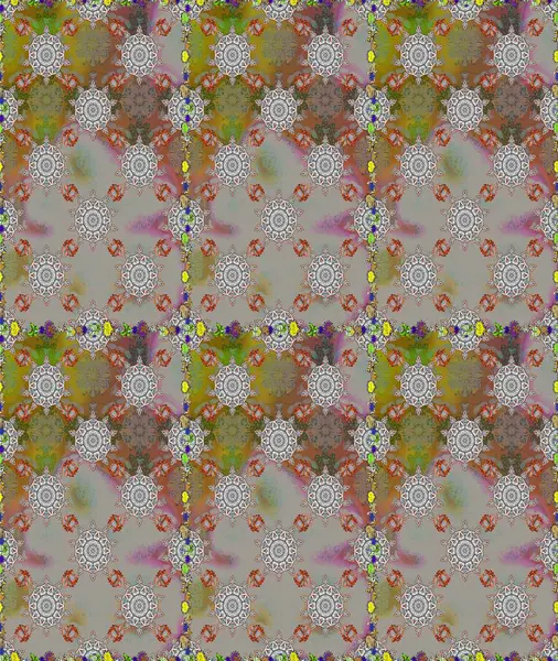 Motley illüstrasyonu. Kusursuz. Küçük renkli çiçekler. Küçük çiçekte güzel bir desen. Moda baskıları için zarif bir şablon. Çiçekli yaz çiçekleri.