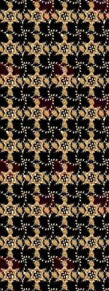 Siyah renkli etnik çiçeklerle süslenmiş zarif bir eskiz şekli. Raster Çiçek İllüstrasyon Şirin Tekstil.