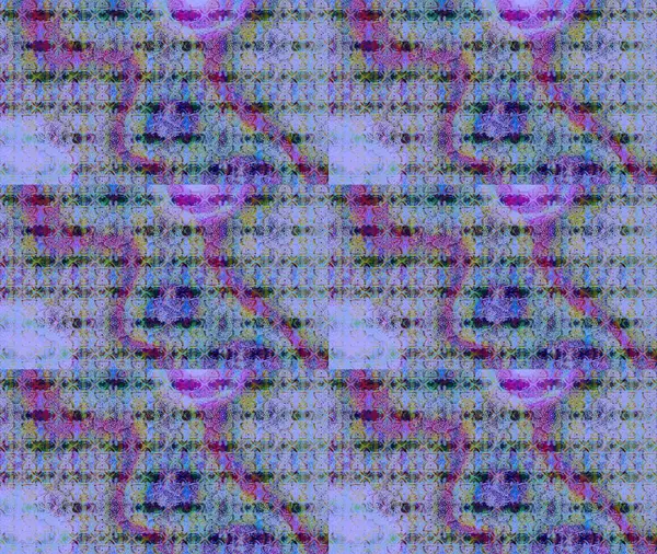 Mavi renkli çiçekler. Raster illüstrasyonu. Raster illüstrasyonu. Asya tekstil tarzında. Çiçek desenini çiz.