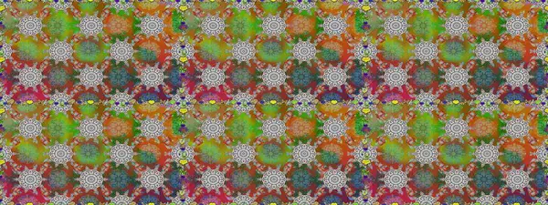 Kahverengi ve gri renklerde karalamalı çiçeklerle kusursuz çiçek deseni. Raster illüstrasyonu.