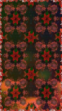 Kahverengi ve gri arka planda. Tekstil, kumaş, ambalaj, hatıra defteri için hoş bir çiçek arkaplanı. El çizimi çiçekli, pürüzsüz bir desen. Çocuksu tasarım.