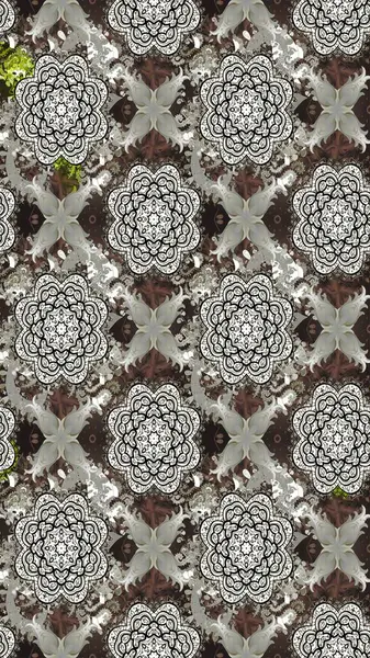 Raster illüstrasyonundaki çiçek desenli çizim. Gri renkli çiçekler. Renkli Yaz Temalı eskiz kalıbı. Düz Çiçek Elementleri Tasarımı.