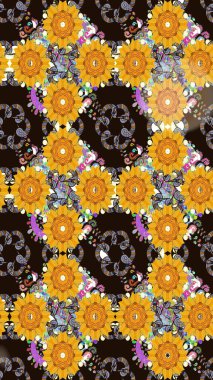 Küçük çiçekteki sevimli çiçek deseni. Sarı renkte çiçekler.