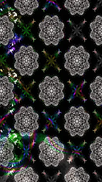 Sevimli çiçek raster deseni. Siyah renkli çiçekler. Renkli Yaz Temalı eskiz kalıbı. Düz Çiçek Elementleri Tasarımı.