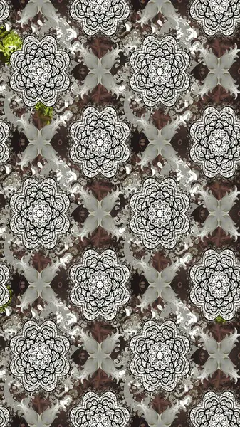 Raster illüstrasyonundaki çiçek desenli çizim. Gri renkli çiçekler. Renkli Yaz Temalı eskiz kalıbı. Düz Çiçek Elementleri Tasarımı.