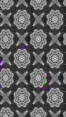 Küçük çiçekteki sevimli çiçek deseni. Raster deseni. Gri renkte yaz çiçekleri. Raster illüstrasyonu.