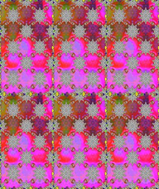 Şirin çiçek elementleri. Düz Çiçek Elementleri Tasarımı. Renkli Bahar Temalı Kusursuz Arkaplan. Raster illüstrasyonu. Kusursuz desenli. Moda desenli..