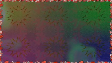 Küçük çiçekli kusursuz yay deseni. Suluboya tarzında kahverengi renkte. Raster illüstrasyonu.